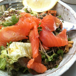 Low-carb Smoked Salmon Lentil Salad