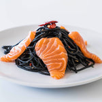 Salmon Teriyaki Black Bean Spaghetti