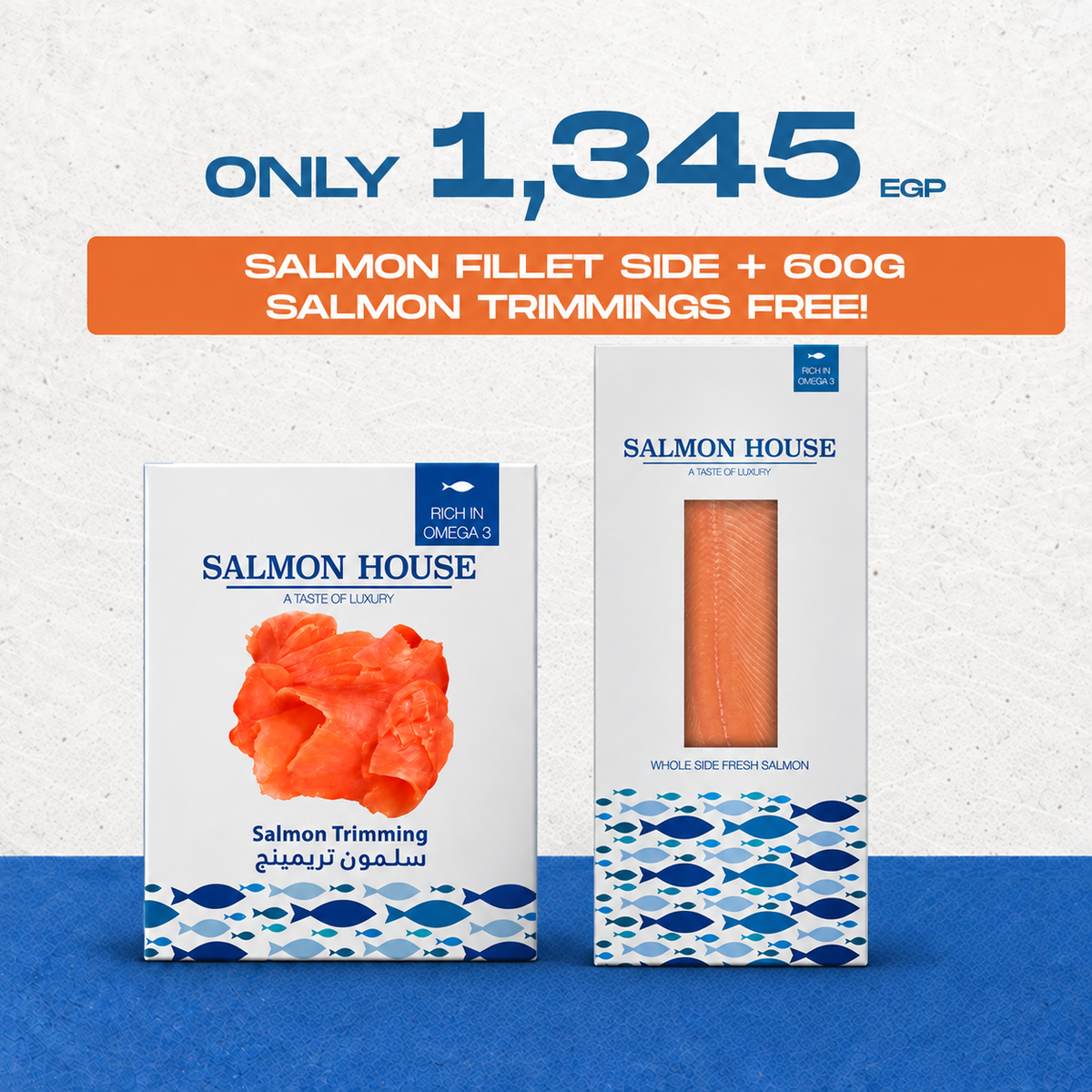 Salmon Fillet Side + 600g Salmon Trimmings FREE!