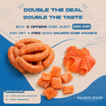 2*400g Salmon Sausage 2*250g Trimmings Free Gift: 300g Salmon Cube Chunks