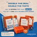 2*400g Salmon Sausage 2*250g Trimmings Free Gift: 300g Salmon Cube Chunks